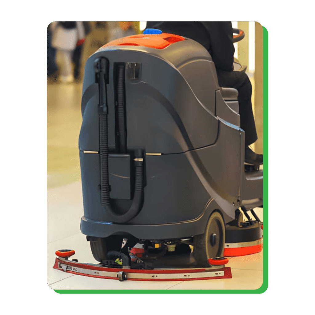 Eco-Ace floor scrubber being used in retail facility.